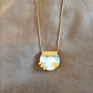 Madewell Gold & Marble Circle Necklace